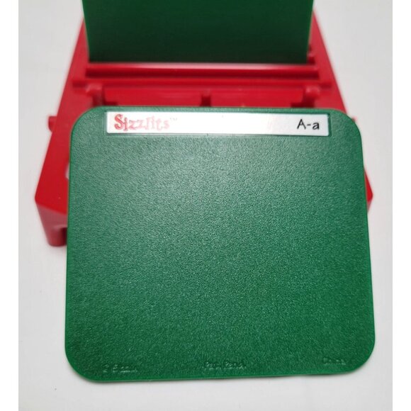 Sizzix Sizzlits BOXED BRUSH Storage Case Green Alphabet Die Cutting Cartridges - Picture 2 of 11